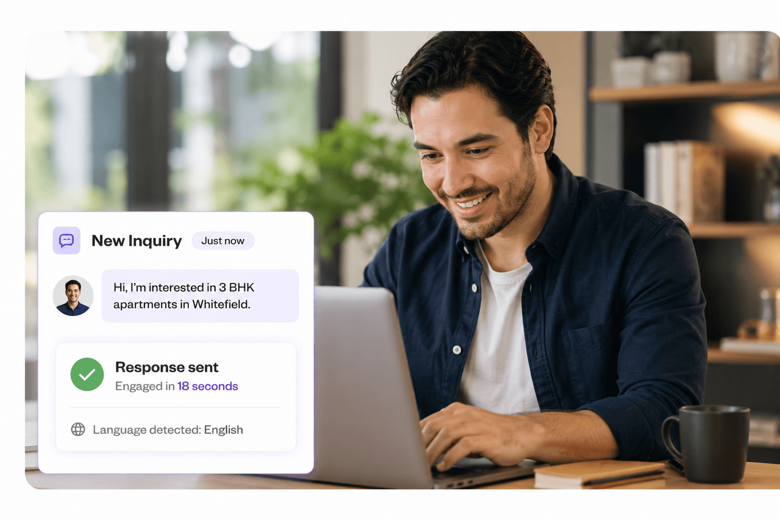 Every enquiry answered in seconds, in their language